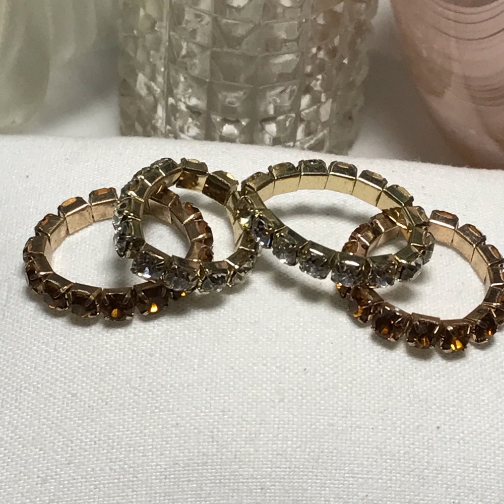 Costume Jewelry Ring Log Citrine Clear Colored - Picture 3 of 3